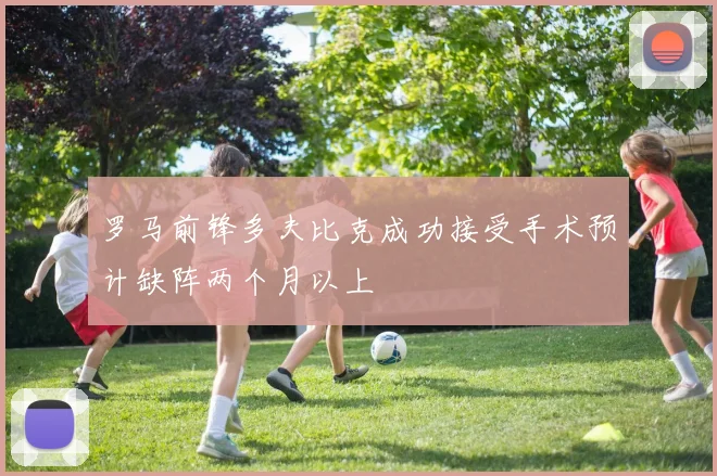 罗马前锋多夫比克成功接受手术预计缺阵两个月以上